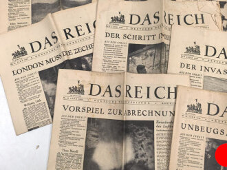 "Das Reich" Deutsche Wochenzeitung, 14 Ausgaben von 1943 und 1944. Jeweils nicht auf Vollständigkeit geprüft