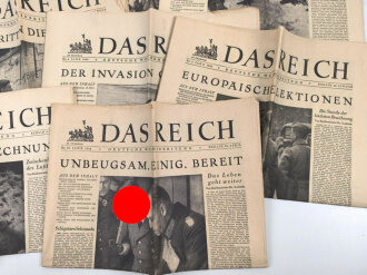 "Das Reich" Deutsche Wochenzeitung, 14 Ausgaben von 1943 und 1944. Jeweils nicht auf Vollständigkeit geprüft