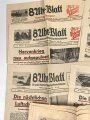 " 8 Uhr Blatt" Die große illustruierte Abendzeitung Süddeutschlands. 11 Ausgaben von 1944. Jeweils nicht auf Vollständigkeit geprüft