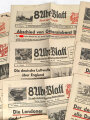 " 8 Uhr Blatt" Die große illustruierte Abendzeitung Süddeutschlands. 11 Ausgaben von 1944. Jeweils nicht auf Vollständigkeit geprüft