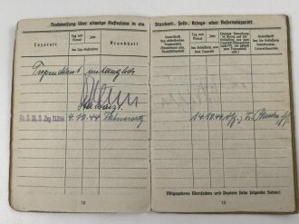 Soldbuch Heer,  ausgestellt 15.5.1941 bei Infanterie Ersatz Btl 698