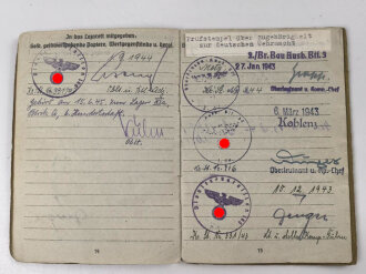 Soldbuch Heer,  ausgestellt 15.5.1941 bei Infanterie Ersatz Btl 698