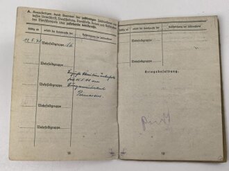 Soldbuch Heer,  ausgestellt 15.5.1941 bei Infanterie Ersatz Btl 698