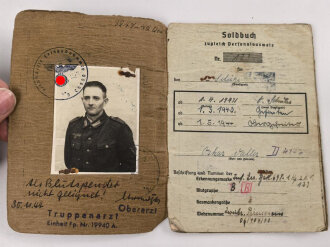 Soldbuch Heer,  ausgestellt 15.5.1941 bei Infanterie...