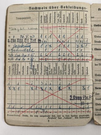 Soldbuch Heer,  ausgestellt 15.5.1941 bei Infanterie Ersatz Btl 698