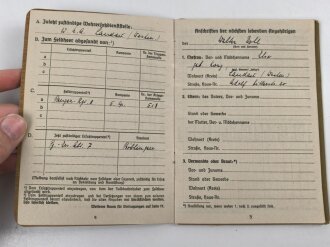 Afrikakorps Soldbuch Heer, ausgestellt 8.5.1942 bei Panzer Regiment 8