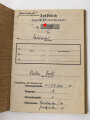 Afrikakorps Soldbuch Heer, ausgestellt 8.5.1942 bei Panzer Regiment 8