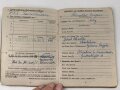 Soldbuch Heer, ausgestellt 21.12.1940 bei MG. Erf. Komp. 104 . Verhältnismäßig wenige Einträge, Vollständig