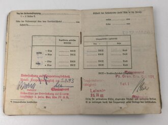 Soldbuch Heer, ausgestellt 14.10.1942 bei Stamm Kp. Pz. Gren. Ers. Btl. 101
