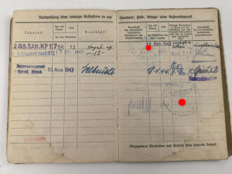 Soldbuch Heer, ausgestellt 14.10.1942 bei Stamm Kp. Pz. Gren. Ers. Btl. 101