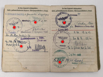 Soldbuch Heer, ausgestellt 14.10.1942 bei Stamm Kp. Pz. Gren. Ers. Btl. 101