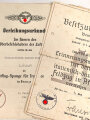 Afrikakorps Luftwaffe, zwei Verleihungsurkunden eines Obergefreiten im Jagdgeschwader 27