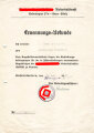Reichsarbeitsdienst, Urkundengruppe eines Unterfeldmeisters aus Kaiserslautern, DIN A4, gelocht 