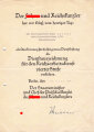 Reichsarbeitsdienst, Urkundengruppe eines Unterfeldmeisters aus Kaiserslautern, DIN A4, gelocht 
