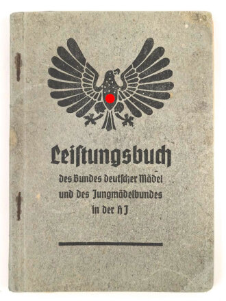 Leistungsbuch des Bundes deutscher Mädel in der Hitler-Jugend, Teil II mit wenigen Einträgen