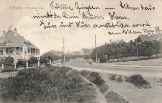 Postkarte "Tsingtau Hohenloheweg" China,...