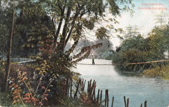 Postkarte Deutsch-Ost-Afrika "Lianenbrücke" gelaufen 1913