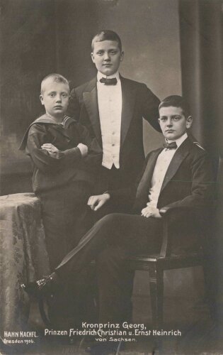 1. Weltkrieg Ansichtskarte "Kronprinz Georg, Prinzen...