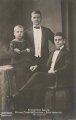 1. Weltkrieg Ansichtskarte "Kronprinz Georg, Prinzen Friedrich Christan und Ernst Heinrich von Sachsen"