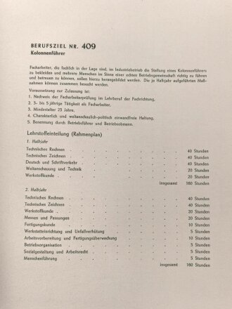 "Betriebliches Leistungsertüchtigungswerk der Deutschen Arbeitasfront in der Betriebsgemeinschaft Gutehoffnungshütte", datiert 1943, DIN A4, 69 Seiten