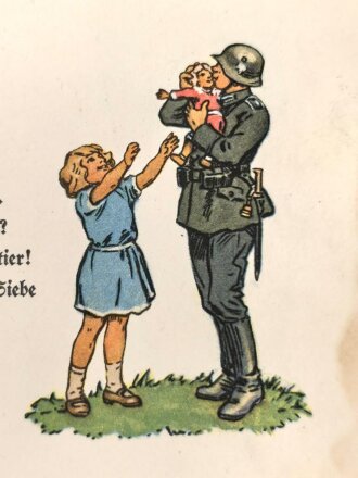 Kinderbuch "Hurra die Reichswehr!" stark gebraucht, datiert 1934