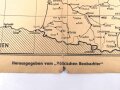 Vriijwillinger Legioen Nederland - Den Haag "Völkischen Beobachter Plan vom Westraum", Maße 42,5 x 54 cm, stark gebraucht