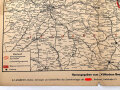 Vriijwillinger Legioen Nederland - Den Haag "Völkischen Beobachter Plan vom Westraum", Maße 42,5 x 54 cm, stark gebraucht