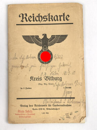 Reichskarte, Kreis Bitburg