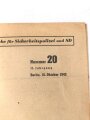 "Die Deutsche Polizei" Nummer 20, 15. Oktober 1943