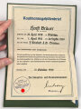 Kaufmannsgehilfenbrief eines Kaufmannes aus Breslau, 1939