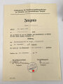 Kaufmannsgehilfenbrief eines Kaufmannes aus Breslau, 1939