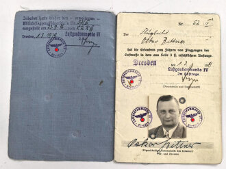 Militär Flugzeugführerschein  ausgestellt 1939