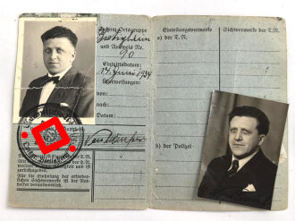Technische Nothilfe, Ausweis eines Nothelfers aus Vietigheim, Eintrittdatum 1934, extra Bild beiliegend