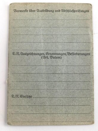 Technische Nothilfe, Ausweis eines Nothelfers aus Vietigheim, Eintrittdatum 1934, extra Bild beiliegend