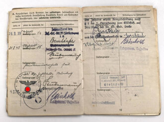 Soldbuch Heer, ausgestellt 7.9.1939 bei Infanterie Ersatz Btl. 21