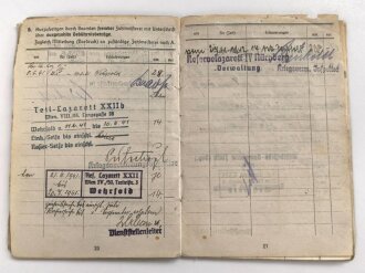 Soldbuch Heer, ausgestellt 7.9.1939 bei Infanterie Ersatz Btl. 21