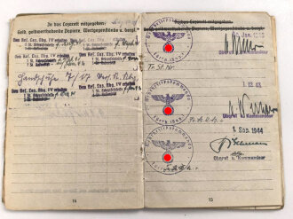 Soldbuch Heer, ausgestellt 7.9.1939 bei Infanterie Ersatz Btl. 21
