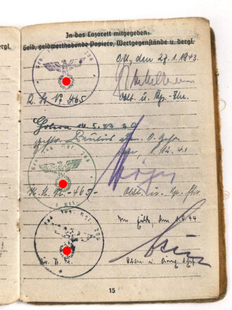 Soldbuch Heer, ausgestellt 10.12.1940 bei Inf. Pz. Jäg. Ers, Komp 17 Coburg