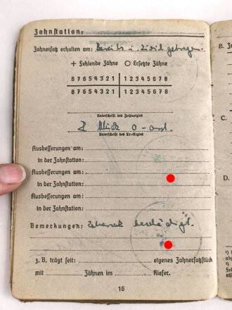 Soldbuch Heer, ausgestellt 10.12.1940 bei Inf. Pz. Jäg. Ers, Komp 17 Coburg