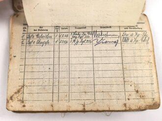 Soldbuch Heer, ausgestellt 10.12.1940 bei Inf. Pz. Jäg. Ers, Komp 17 Coburg