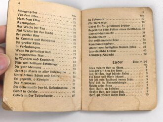 Katholisches Feldgesangbuch, 95 Seiten, Kleinformat, gebraucht, datiert 1939