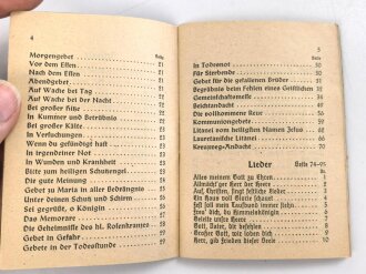 Katholisches Feldgesangbuch, 95 Seiten, Kleinformat, gebraucht, datiert 1939