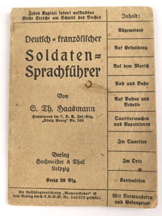 1. Weltkrieg, "Deutsch - französischer...