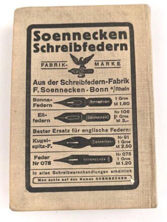 "Kriegs Jahrbuch 1915" DIN A6, lediglich ein Name eingetragen