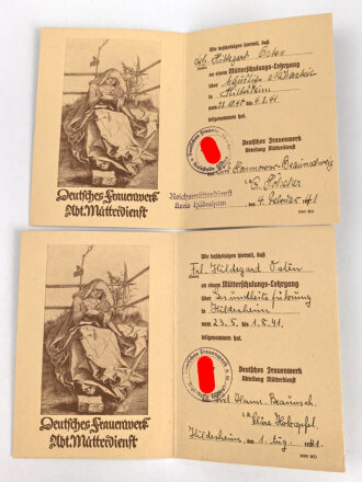 Deutsches Frauenwerk, Bescheinigungen mehrerer...