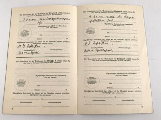 Deutsches ReichsSportabzeichen DRL für Frauen Urkundenheft mit wenigen Einträgen