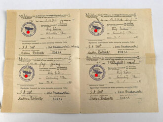 Deutsches ReichsSportabzeichen DRL in silber  für Frauen Urkundenheft, Grund und Leistungschein einer Frau aus Hannover