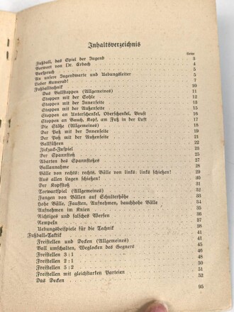 "Fußball, richtig gespielt!" DRL datiert 1937, 95 Seiten DIN A5
