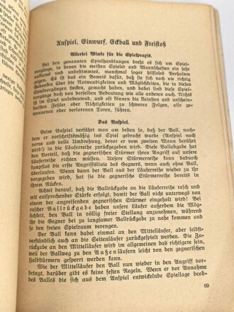 "Fußball, richtig gespielt!"DRL  datiert 1937, 95 Seiten DIN A5