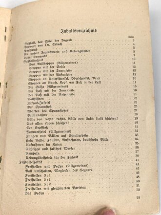 "Fußball, richtig gespielt!"DRL  datiert 1937, 95 Seiten DIN A5